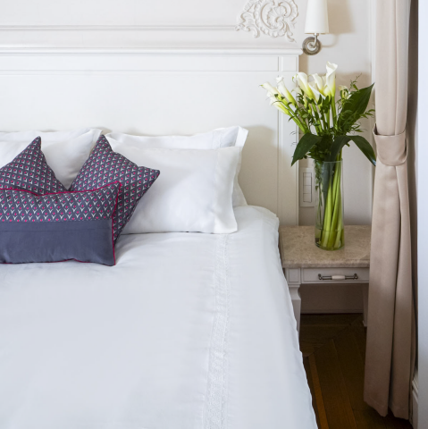 Dantelli Beyaz Okaliptüs Nevresim Takımı