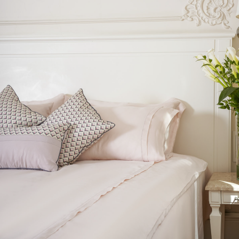 Paris Puanlı Pembe Okaliptüs Nevresim Takımı