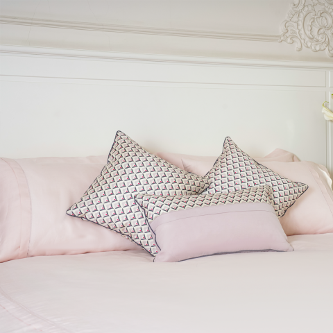 Paris Puanlı Pembe Okaliptüs Nevresim Takımı