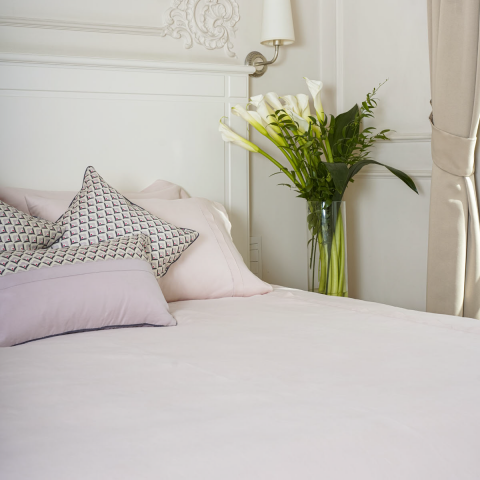 Paris Puanlı Pembe Okaliptüs Nevresim Takımı