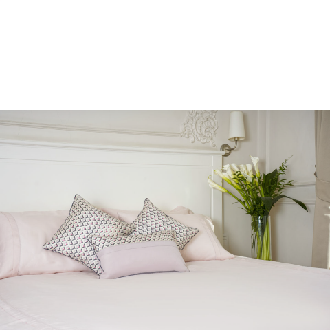 Paris Puanlı Pembe Okaliptüs Nevresim Takımı