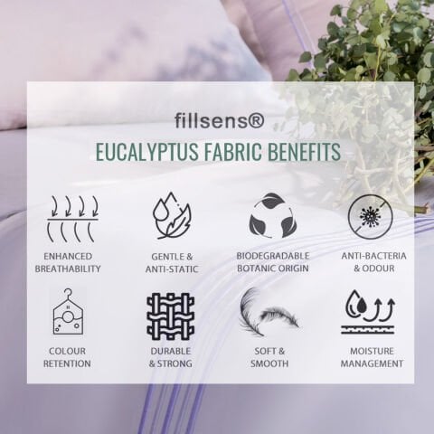 Fitilli Lila Okaliptüs Nevresim Takımı