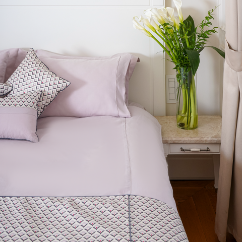 Fitilli Lila Okaliptüs Nevresim Takımı