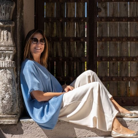 Okaliptüs V Yaka Bluz