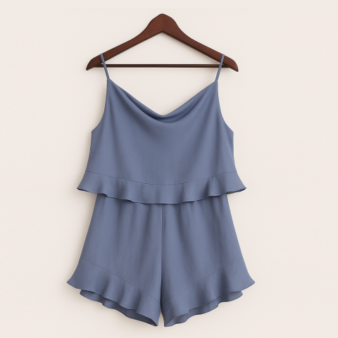 Okaliptüs Baby Doll Takım Açık Mor - S