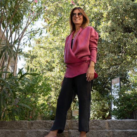 Okaliptüs Degaje Yaka Bluz