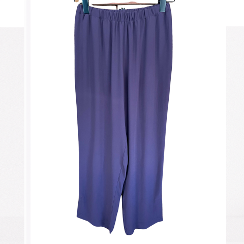 Yırtmaç Paçalı Pantalon Botilda Mürdüm - M